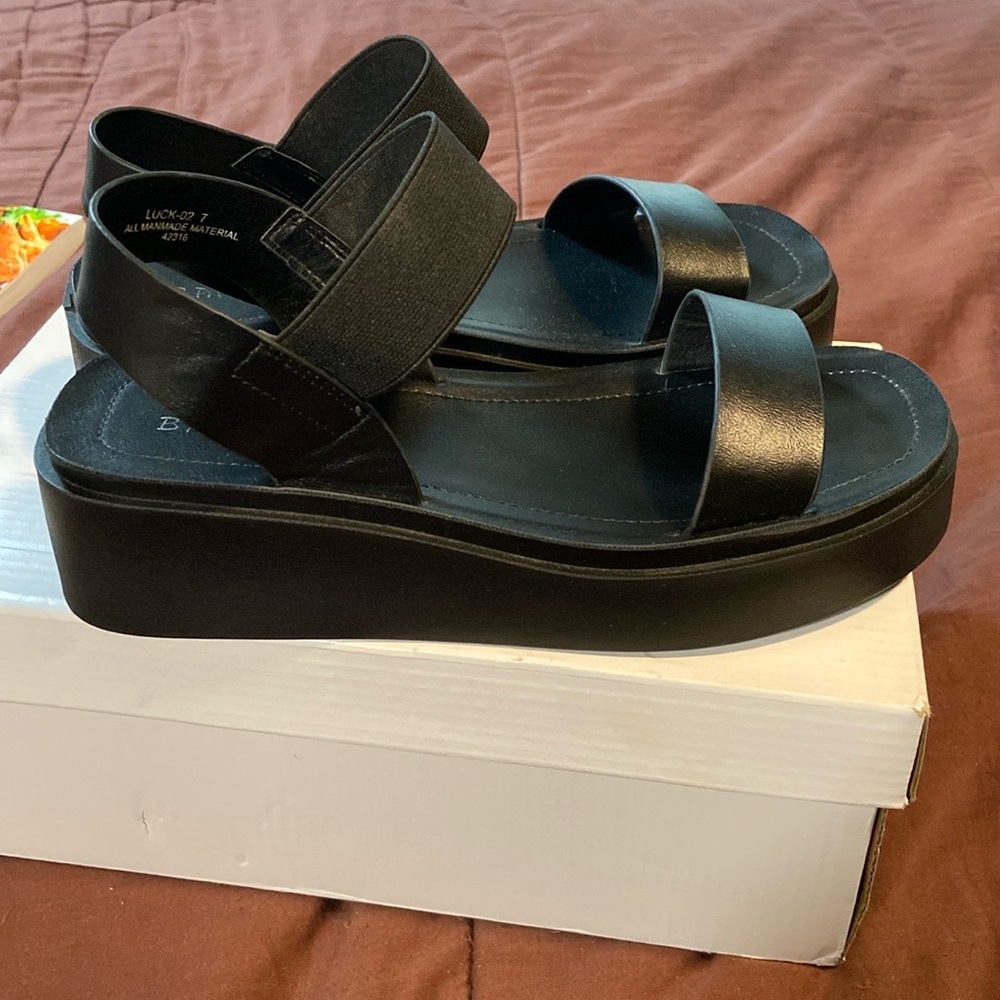 Platform Sandals by Bamboo Brand.  EUC!